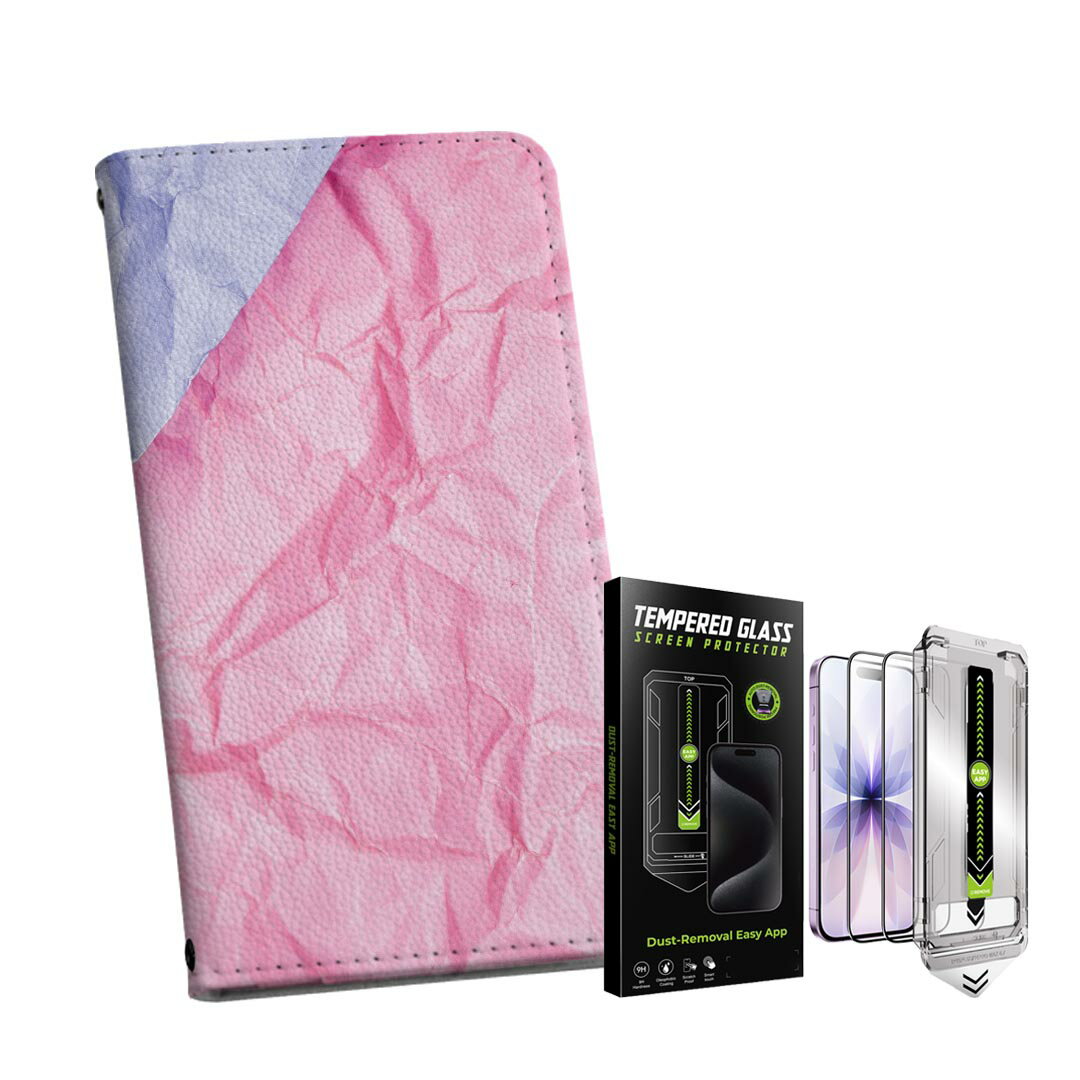 iPhone 17 用 手帳型ケース ガラスフィルム 2枚 セット 各キャリア 共通対応 手帳型ケース カバー マグネット式 ピタッと閉まる レザーケース カード収納 ポケット igcase 022932 配色 ペーパー風