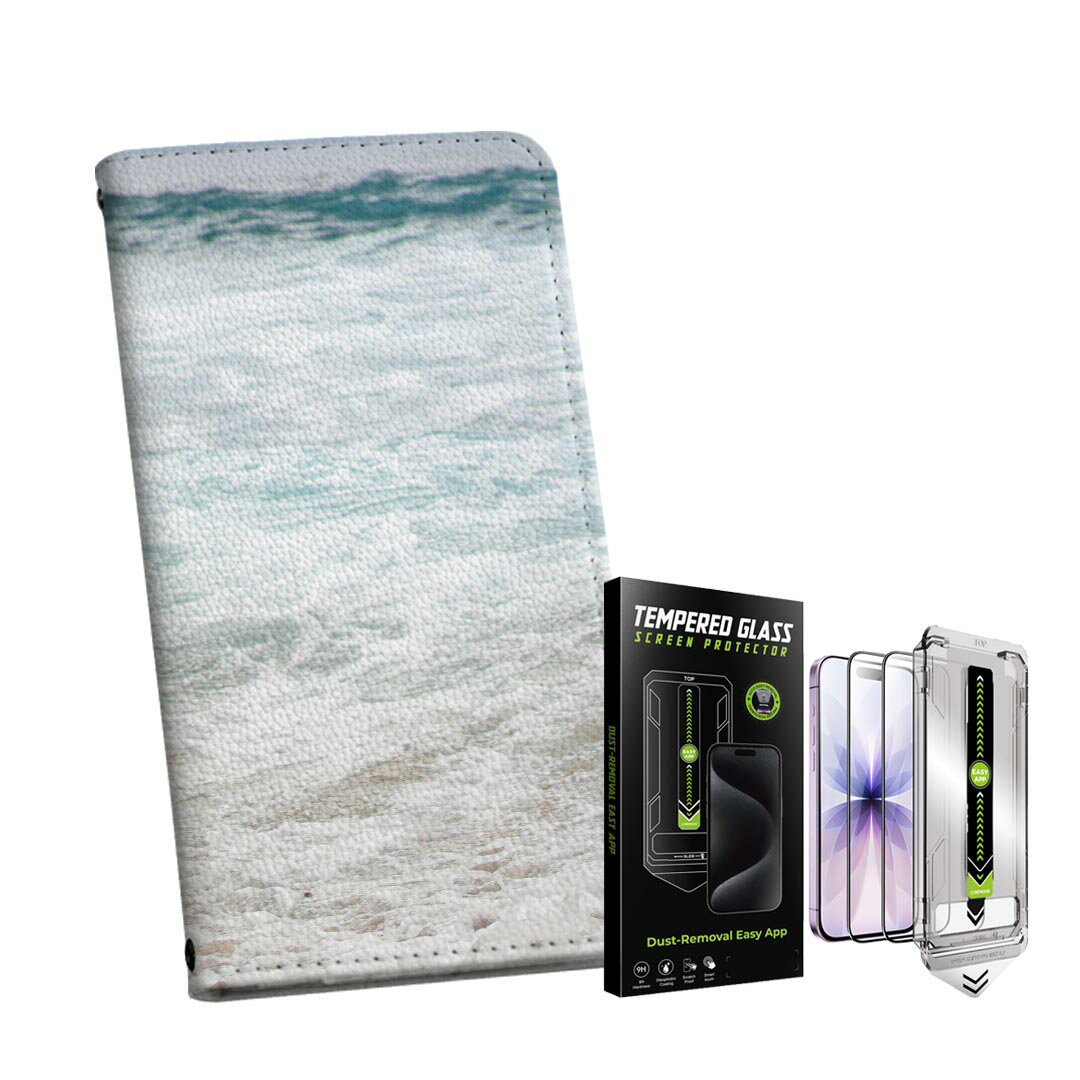 商品特徴・シームレスな全面デザイン（内側は落ち着いたオフホワイト）・外側は高品質の人工革を使用・内側にはスマホを装着するケースが付属・機種専用のカメラホール仕様でケースを装着したままの撮影が可能・ワンセグや動画の視聴に便利な横置きスタンド機能・ICカードなどを2枚まで収納できるカードスロット付き・マグネットフリップで開け閉めカンタン注意事項商品画像はサンプルイメージですので、ご覧の環境によっては多少色味に違いを感じる場合がございます。イメージと違った、モニターと色味が異なるという理由での交換や返金はご対応出来かねます。カバーのみの販売で本体は付属しません。ケース装着のままケーブルを挿しての充電は可能ですが、卓上ホルダでの充電は仕様上対応しておりません。また、ワイヤレス充電対応機種についてはお使いの機器や環境により反応しない場合があります。お手数ですがケースから外してお使い下さい。卓上ホルダ及びワイヤレスでの充電は保障の対象外となります。こちらは無地のレザーにデザインをプリントした商品で、デコなどの加工はございません。凹凸や光沢があるように見えたり布地や金属を素材にしたように見える商品もありますが、デザインの図版によるものです。撮影時にカバーが映り込む恐れがあるため、カメラ用の穴は若干大きめに開けています。カメラ穴の位置にわずかなズレが生じる場合がございます。また印刷時に微妙な画像のズレが生じる場合がございます。ご注文後に1点1点制作する受注生産品のため、不良品以外のご返品や交換は固くお断り致します。機種の選択間違いも保証対象外となりますため、ご注文の際は必ず機種をご確認下さい。発送について完全受注生産のハンドメイド商品となりますので、既製品と比べて発送までお時間を頂いています。 基本的に決済確認後、通常で3営業日程度、最大で10営業日程度での発送となります。繁忙期や休業日明けの場合はさらに時間がかかる場合があります。 その際には別途メールにてご連絡致します。メール便の場合、発送日から到着までに2~4日ほどかかる場合が多く、紛失などの保障もご対応できかねます。あらかじめご了承下さい。