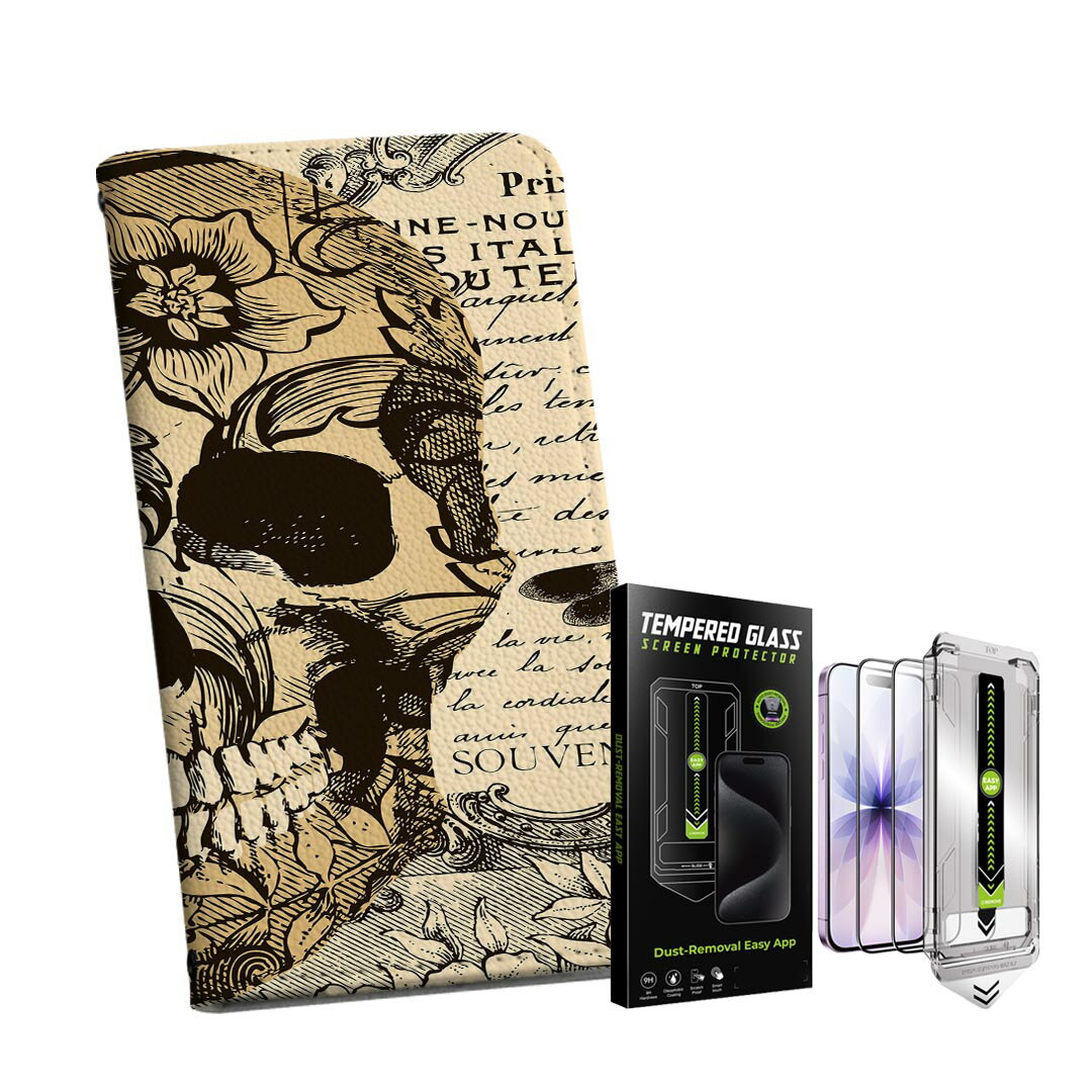 商品特徴・シームレスな全面デザイン（内側は落ち着いたオフホワイト）・外側は高品質の人工革を使用・内側にはスマホを装着するケースが付属・機種専用のカメラホール仕様でケースを装着したままの撮影が可能・ワンセグや動画の視聴に便利な横置きスタンド機能・ICカードなどを2枚まで収納できるカードスロット付き・マグネットフリップで開け閉めカンタン注意事項商品画像はサンプルイメージですので、ご覧の環境によっては多少色味に違いを感じる場合がございます。イメージと違った、モニターと色味が異なるという理由での交換や返金はご対応出来かねます。カバーのみの販売で本体は付属しません。ケース装着のままケーブルを挿しての充電は可能ですが、卓上ホルダでの充電は仕様上対応しておりません。また、ワイヤレス充電対応機種についてはお使いの機器や環境により反応しない場合があります。お手数ですがケースから外してお使い下さい。卓上ホルダ及びワイヤレスでの充電は保障の対象外となります。こちらは無地のレザーにデザインをプリントした商品で、デコなどの加工はございません。凹凸や光沢があるように見えたり布地や金属を素材にしたように見える商品もありますが、デザインの図版によるものです。撮影時にカバーが映り込む恐れがあるため、カメラ用の穴は若干大きめに開けています。カメラ穴の位置にわずかなズレが生じる場合がございます。また印刷時に微妙な画像のズレが生じる場合がございます。ご注文後に1点1点制作する受注生産品のため、不良品以外のご返品や交換は固くお断り致します。機種の選択間違いも保証対象外となりますため、ご注文の際は必ず機種をご確認下さい。発送について完全受注生産のハンドメイド商品となりますので、既製品と比べて発送までお時間を頂いています。 基本的に決済確認後、通常で3営業日程度、最大で10営業日程度での発送となります。繁忙期や休業日明けの場合はさらに時間がかかる場合があります。 その際には別途メールにてご連絡致します。メール便の場合、発送日から到着までに2~4日ほどかかる場合が多く、紛失などの保障もご対応できかねます。あらかじめご了承下さい。