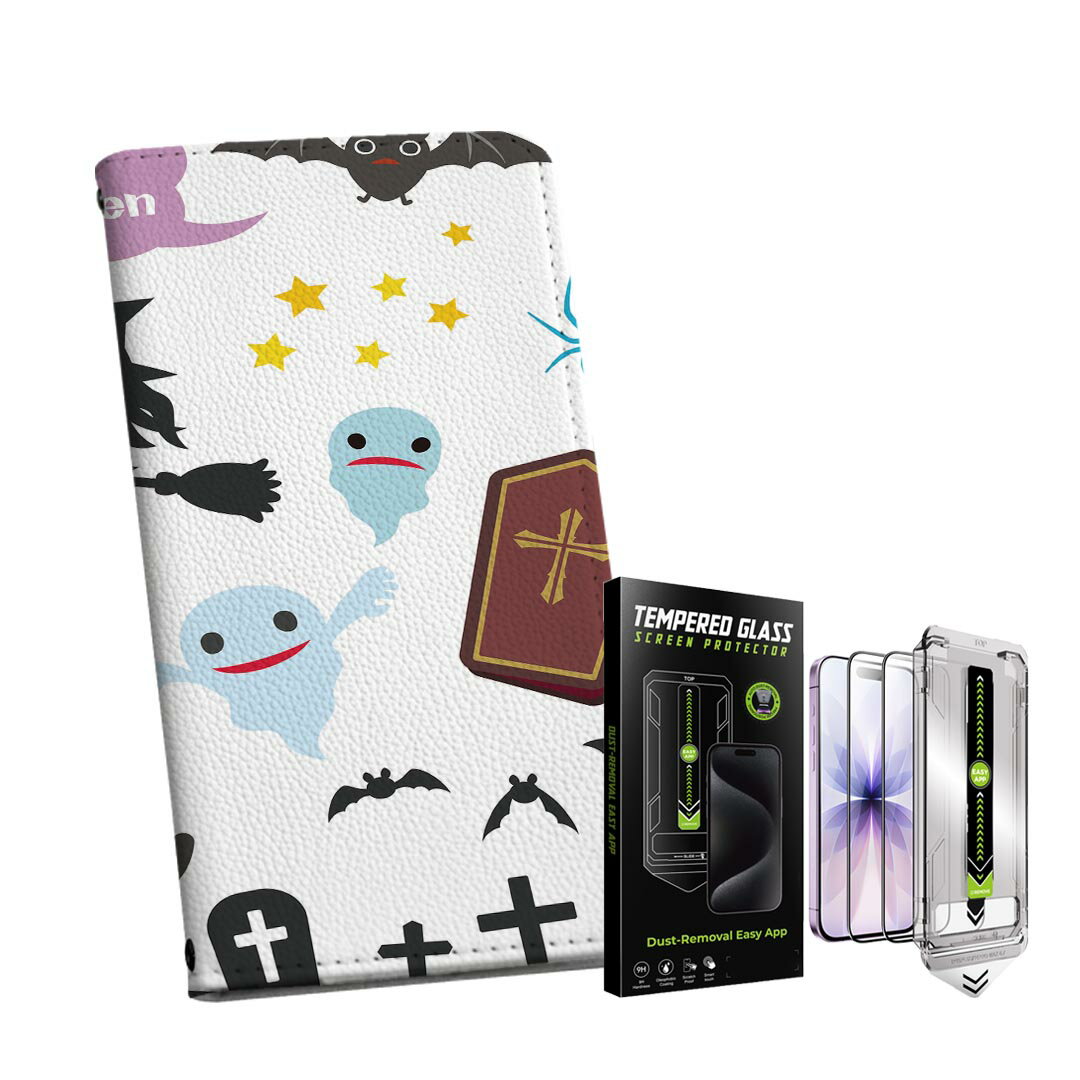 iPhone 16pro 用 6.3インチ 手帳型ケース ガラスフィルム 2枚 セット 各キャリア  ...