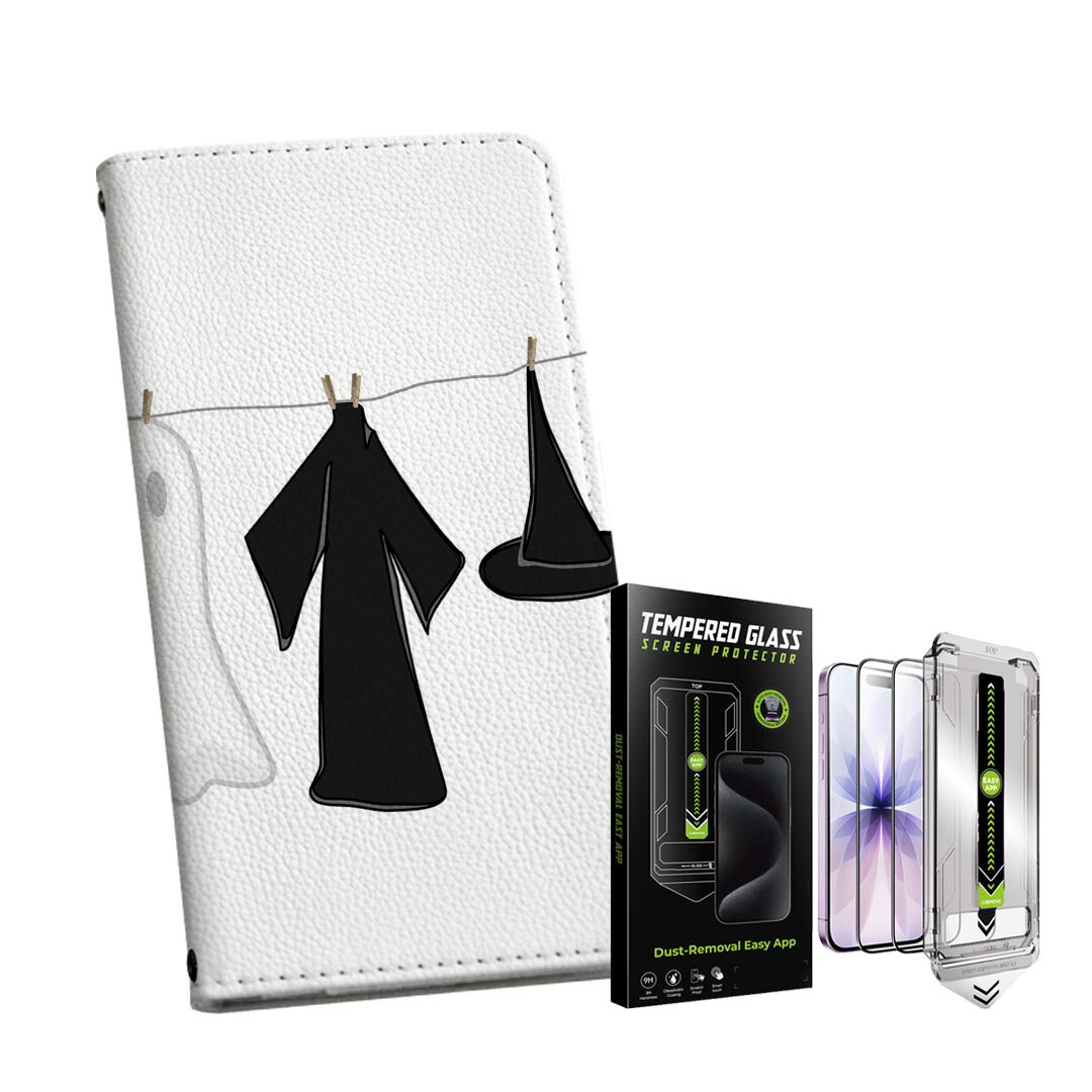 iPhone 13 6.1インチ 用 手帳型ケース ガラスフィルム 2枚 セット 各キャリア 共通対 ...