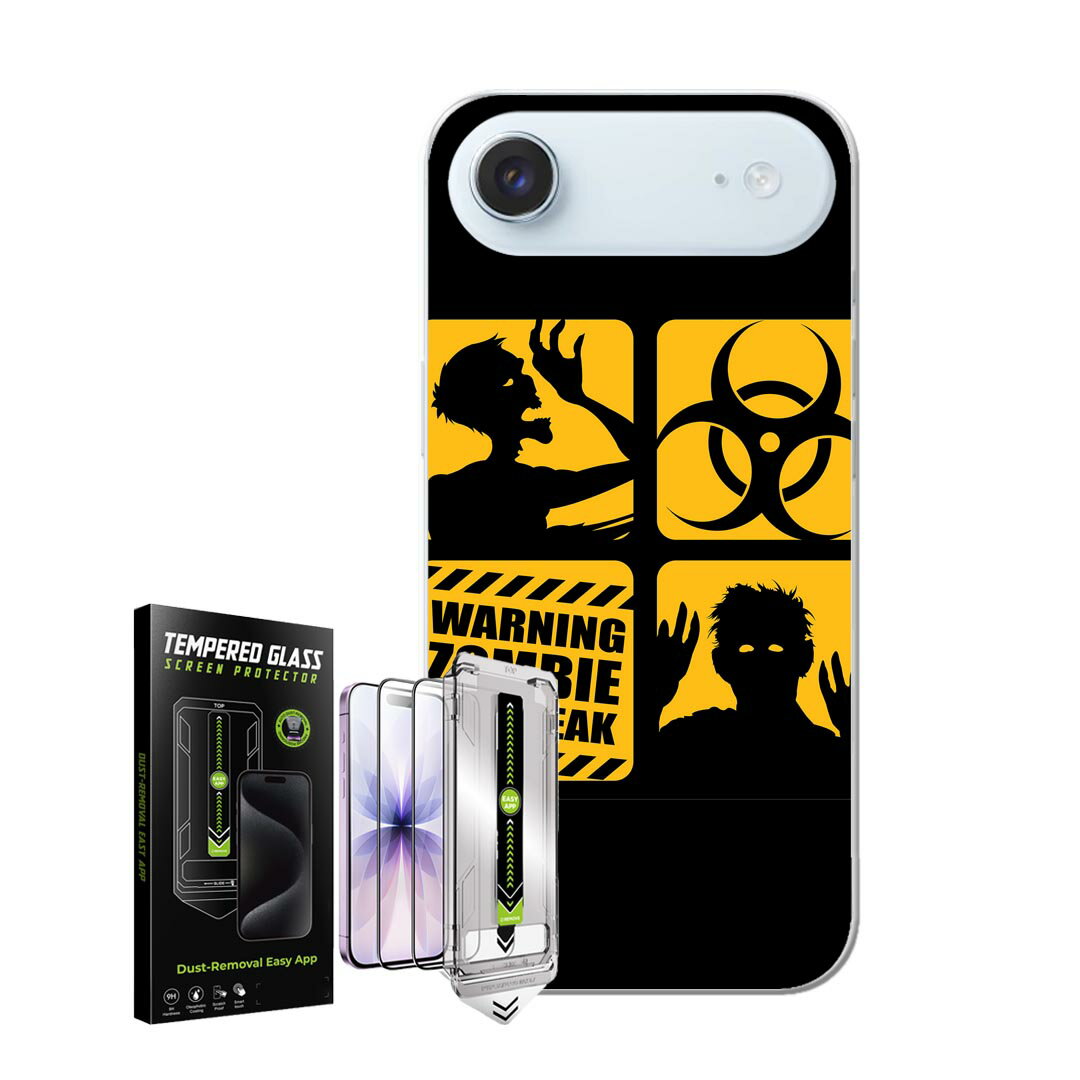 iPhone Air 用 スマホカバー ガラスフィルム 2枚 セット 各キャリア 共通対応 ケース カバー ハードケース igcase 001202 ゾンビ　ハロウィン