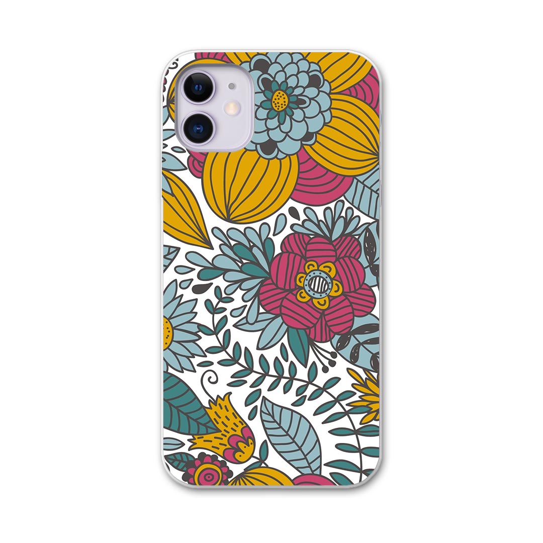 iPhone11 pro max 6.5 インチ 専用 ソフトケース ソフトケース スマホカバー スマホケース ケース カバー tpu 000752 フラワー 花　イラスト