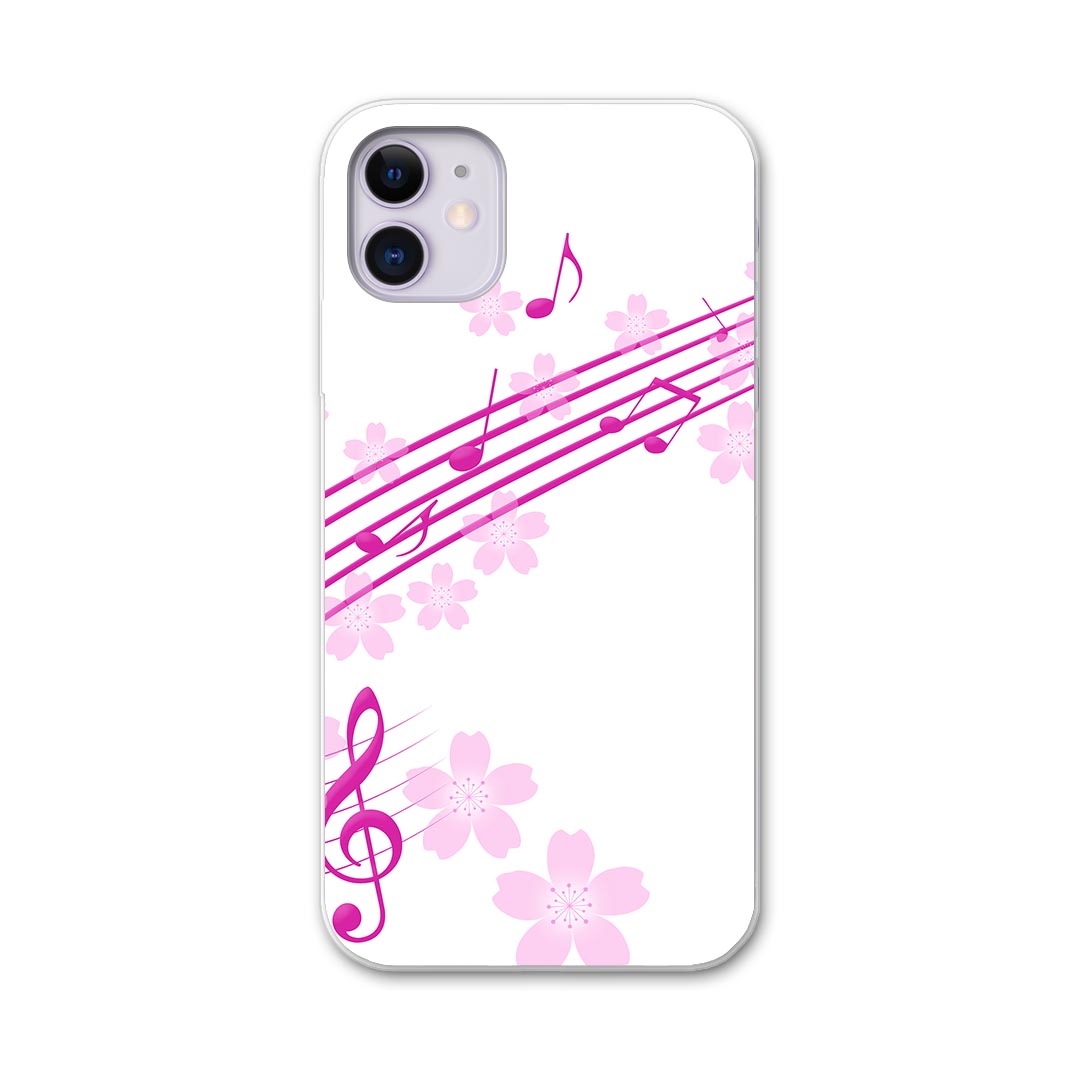 iPhone11 pro max 6.5 インチ 専用 ソフトケース ソフトケース スマホカバー スマホケース ケース カバー tpu 005311 ラブリー 桜　音楽　ピンク