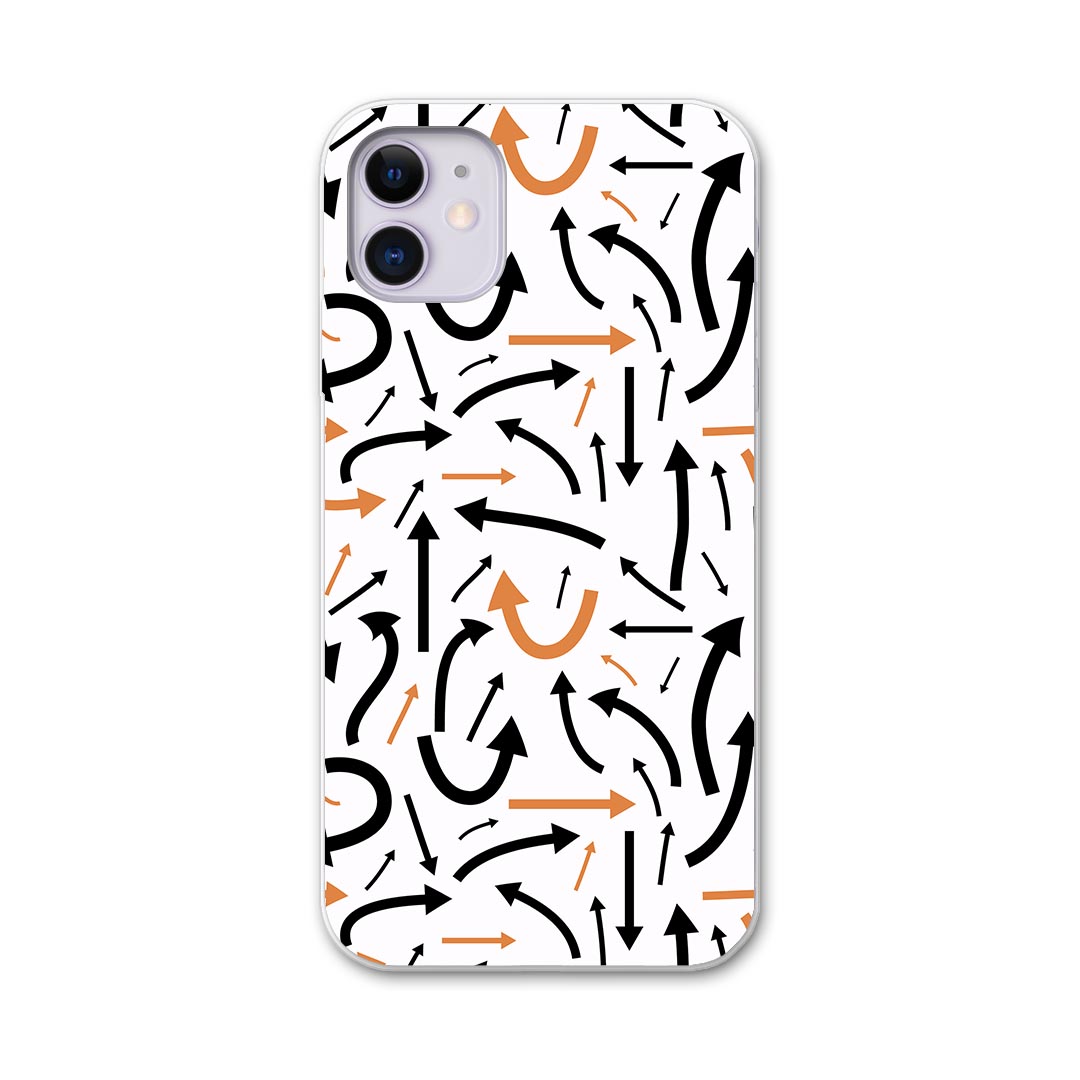 iPhone11 6.1インチ 専用 ソフトケース docomo ドコモ ソフトケース スマホカバー スマホケース ケース カバー tpu 006069 その他 矢印　模様