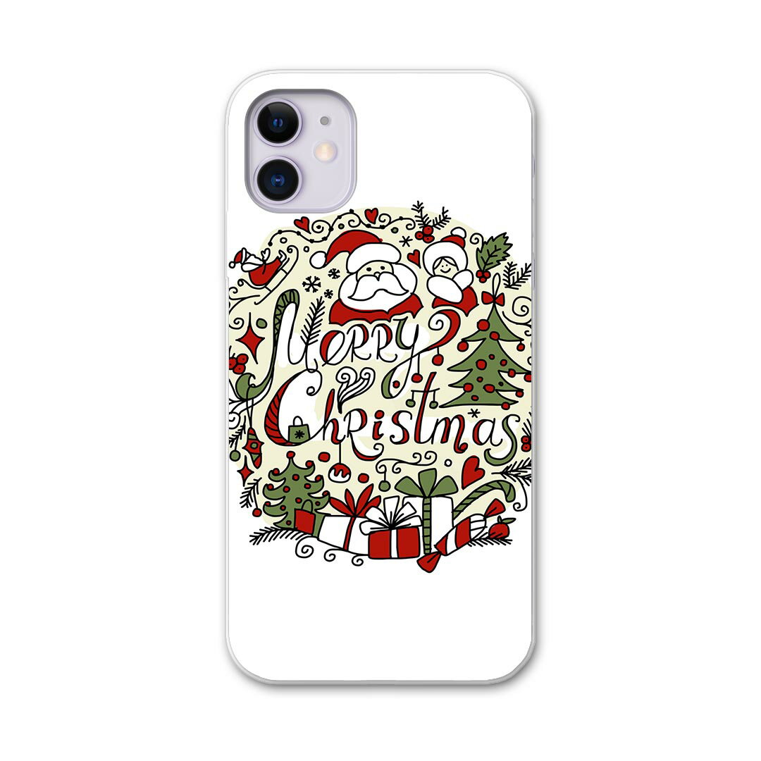 iPhone11 6.1インチ 専用 ソフトケース docomo ドコモ ソフトケース スマホカバー スマホケース ケース カバー tpu 010070 クリスマス　サンタ　英語