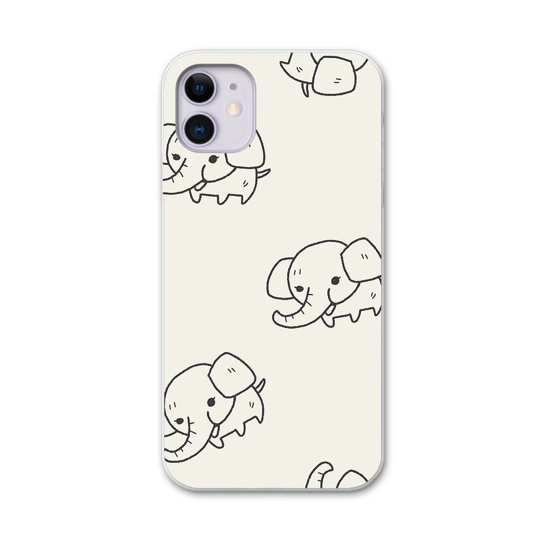 iPhone11 pro 5.8 インチ 専用 ソフトケース docomo ドコモ ソフトケース スマホカバー スマホケース ケース カバー tpu 010702 ぞう　動物　白　黒