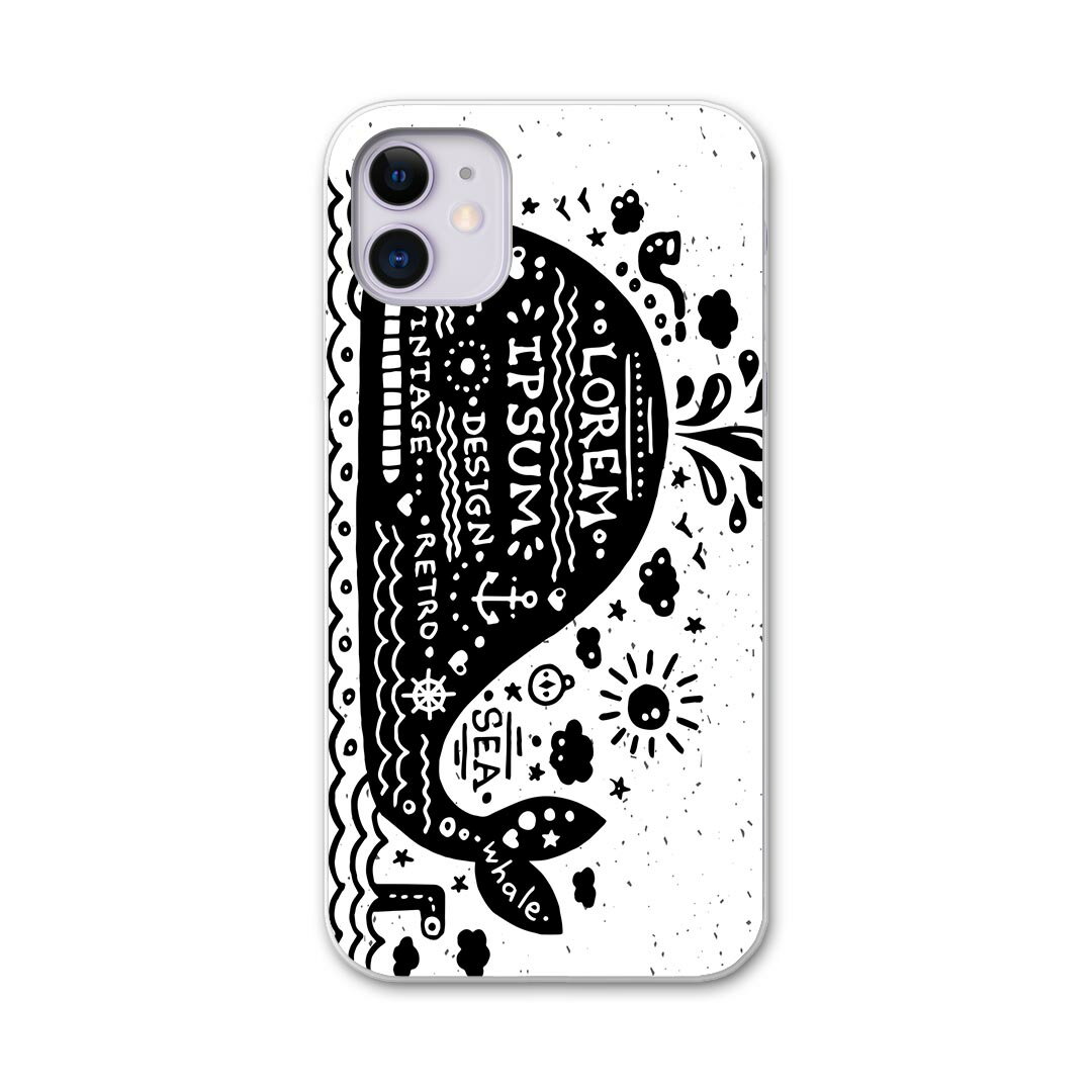 iPhone11 pro max 6.5 インチ 専用 ソフトケース ソフトケース スマホカバー スマホケース ケース カバー tpu 011019 くじら　海　英語