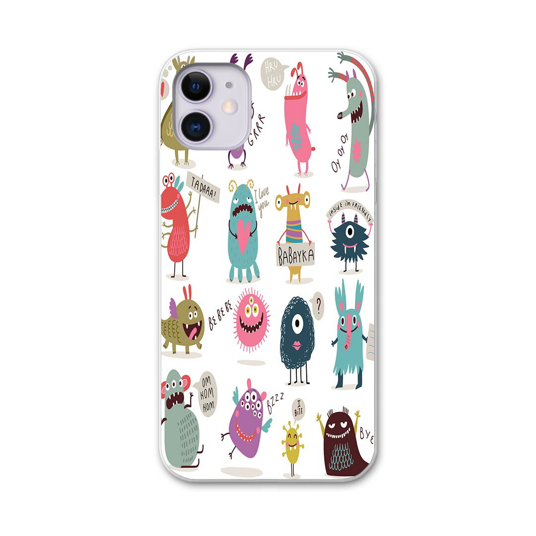 iPhone11 pro max 6.5 インチ 専用 ソフトケース ソフトケース スマホカバー スマホケース ケース カバー tpu 013257 おばけ　モンスター　イラスト