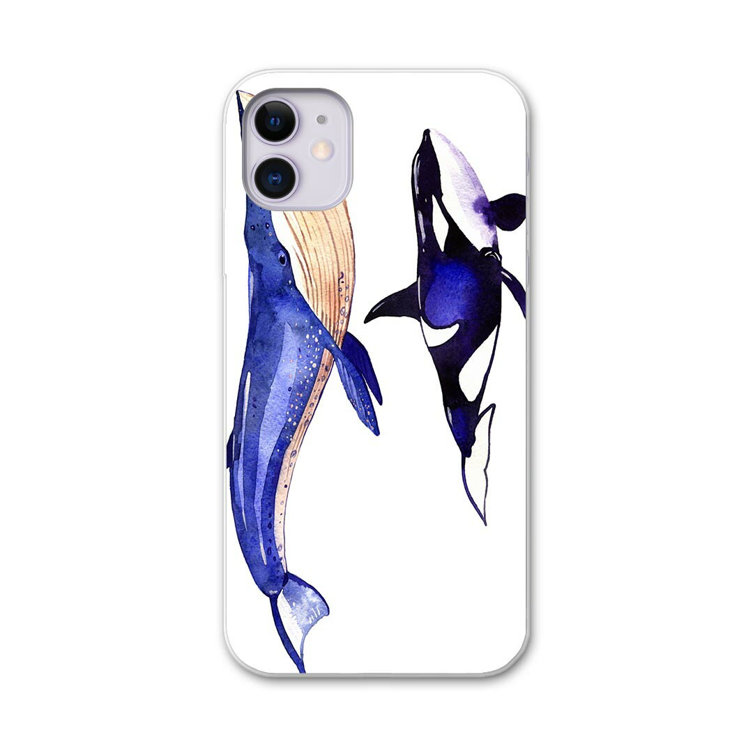 iPhone11 6.1インチ 専用 ソフトケース docomo ドコモ ソフトケース スマホカバー スマホケース ケース カバー tpu 014703 海　イルカ　クジラ
