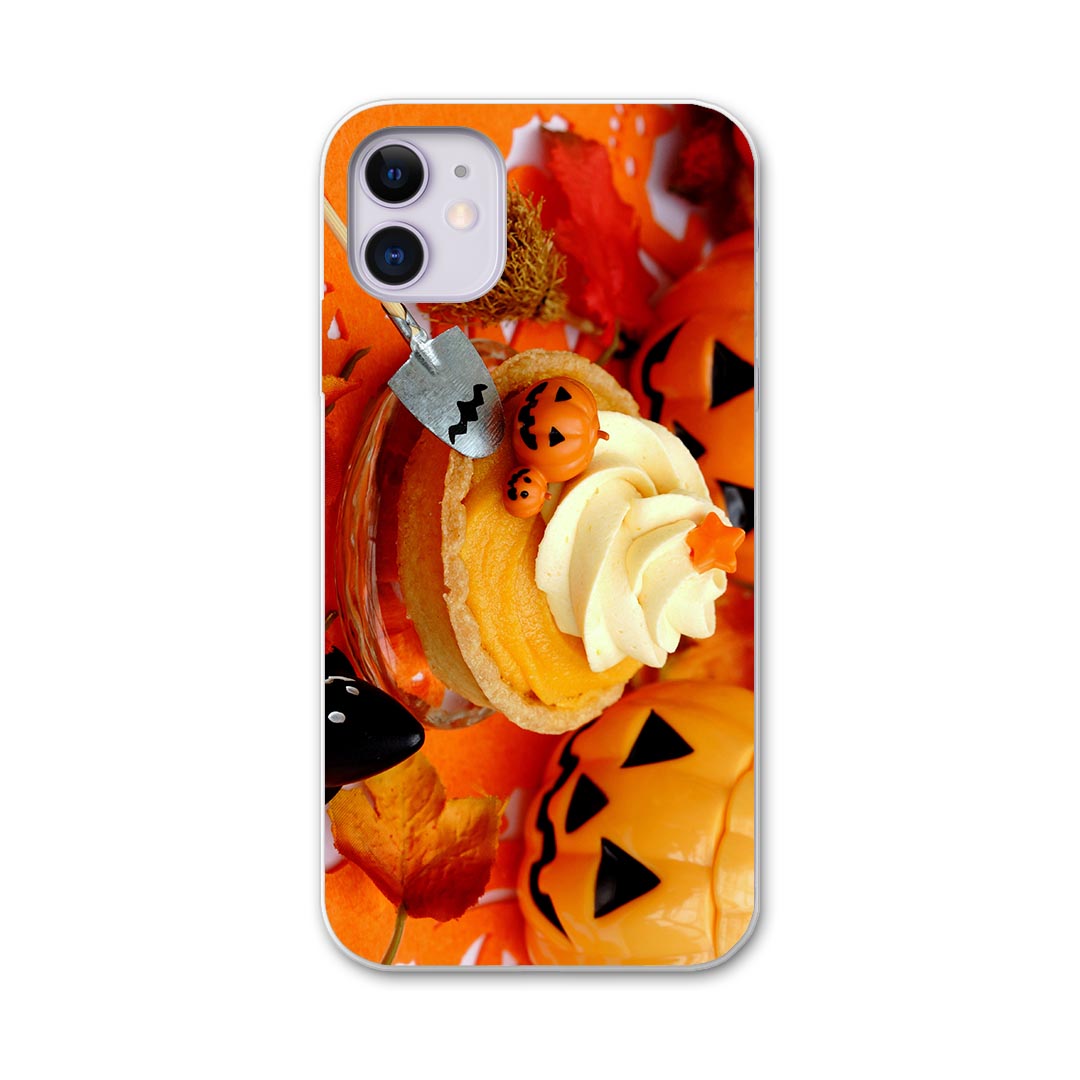 楽天スマコレiPhone11 6.1インチ 専用 ソフトケース docomo ドコモ ソフトケース スマホカバー スマホケース ケース カバー tpu 014823 かぼちゃ　ハロウィン　デザート　スイーツ