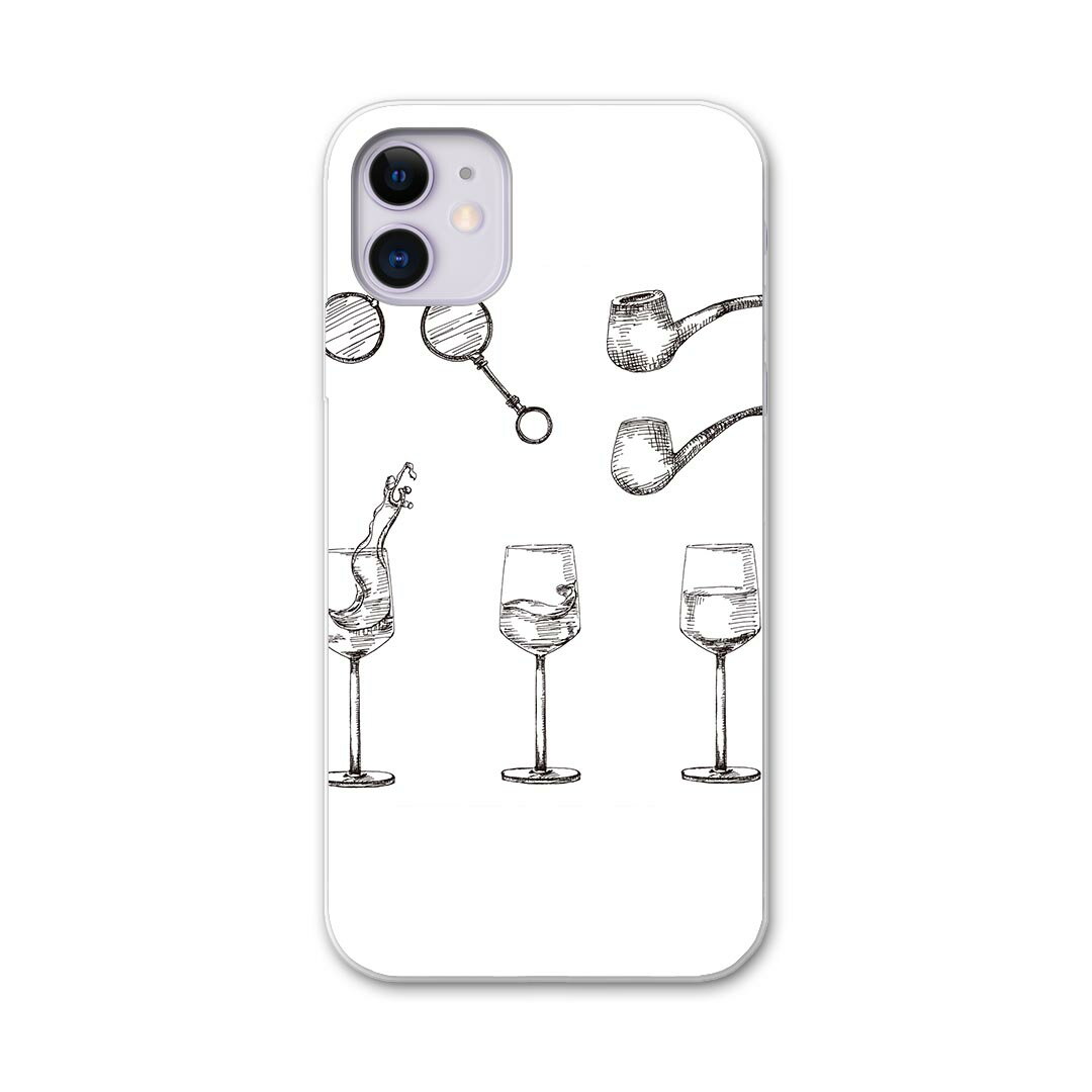 iPhone11 pro max 6.5 インチ 専用 ソフトケース ソフトケース スマホカバー スマホケース ケース カバー tpu 015284 ワイン 飲み物 お酒 グラス 手書き 絵