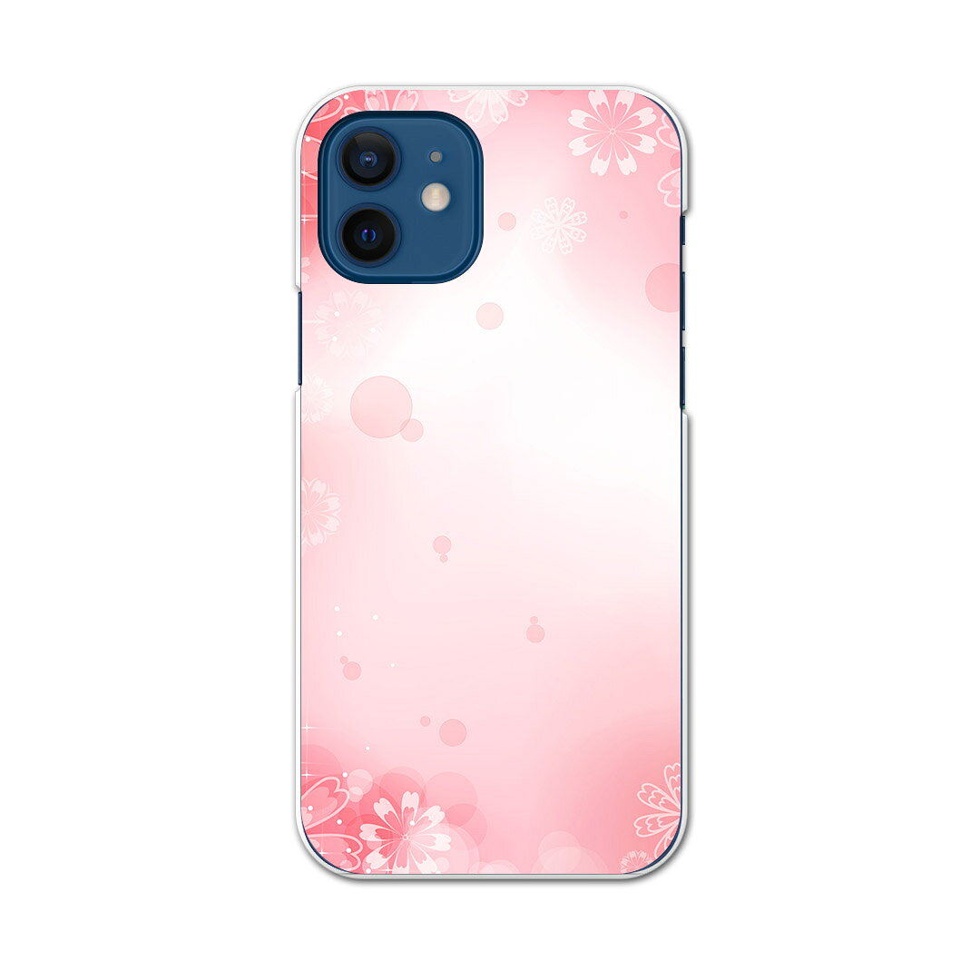 iPhone12 mini 5.4インチ 専用ハードケース アイフォン12 mini 用カバー igcase 各キャリア対応 スマホカバー カバー ケース pc ハードケース 001997 フラワー 花　フラワー　ピンク