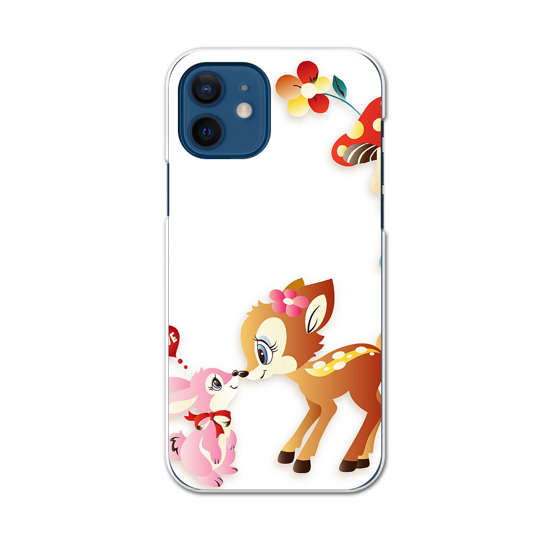 iPhone12 mini 5.4インチ 専用ハードケース アイフォン12 mini 用カバー igcase 各キャリア対応 スマホカバー カバー ケース pc ハードケース 004482 アニマル バンビ　キャラクター