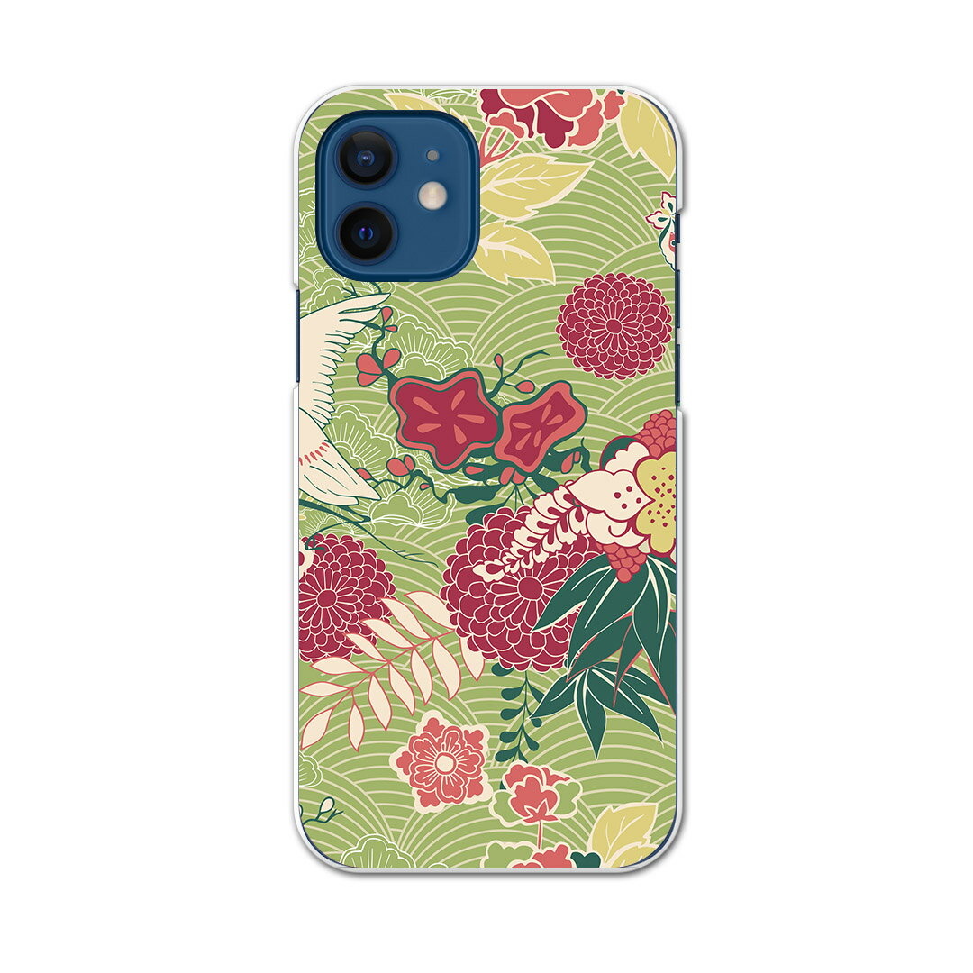 Mobile Phone - iPhone12 mini 5.4インチ 専用ハードケース アイフォン12 mini 用カバー igcase 各キャリア対応 スマホカバー カバー ケース pc ハードケース 006330 フラワー 和風　和柄　花　フラワー
