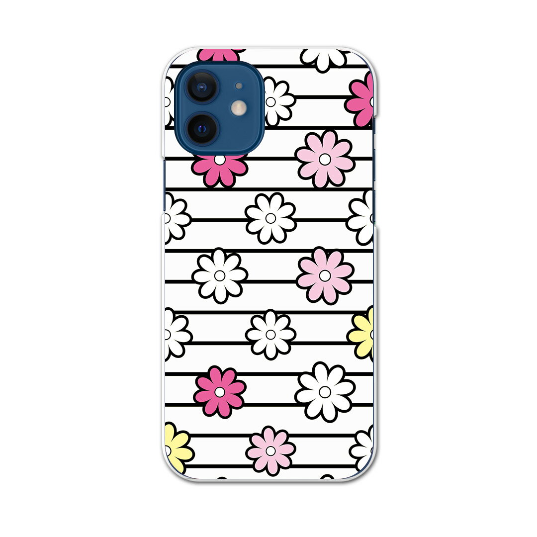 Mobile Phone Cases - iPhone12 Pro Max 6.7インチ 専用ケース ハードケース アイフォン12 pro max 用カバー igcase 各キャリア対応 スマホカバー カバー ケース pc ハードケース 008232 フラワー 花　フラワー　模様　ピンク