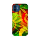 iPhone12 mini 5.4インチ 専用ハードケース アイフォン12 mini 用カバー igcase 各キャリア対応 スマホカバー カバー ケース pc ハードケース 011734 レゲエ 植物 カラフル