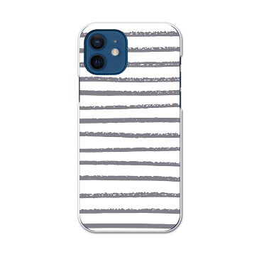 iPhone12 Pro Max 6.7インチ 専用ケース ハードケース アイフォン12 pro max 用カバー igcase 各キャリア対応 スマホカバー カバー ケース pc ハードケース 012574 ボーダー シンプル グレー