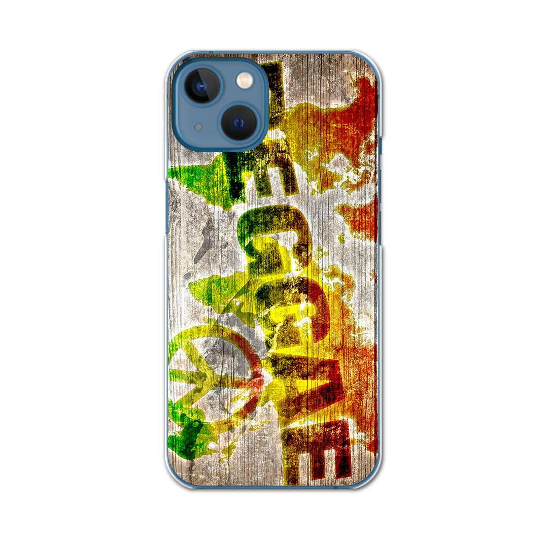igcase iPhone13 Apple 6.1インチ 専用 各キャリア iPhone 13 共通対応 ハードケース スマホカバー カバー ケース pc ハードケース 000144 その他 レゲエ　ラスタカラー　ピース