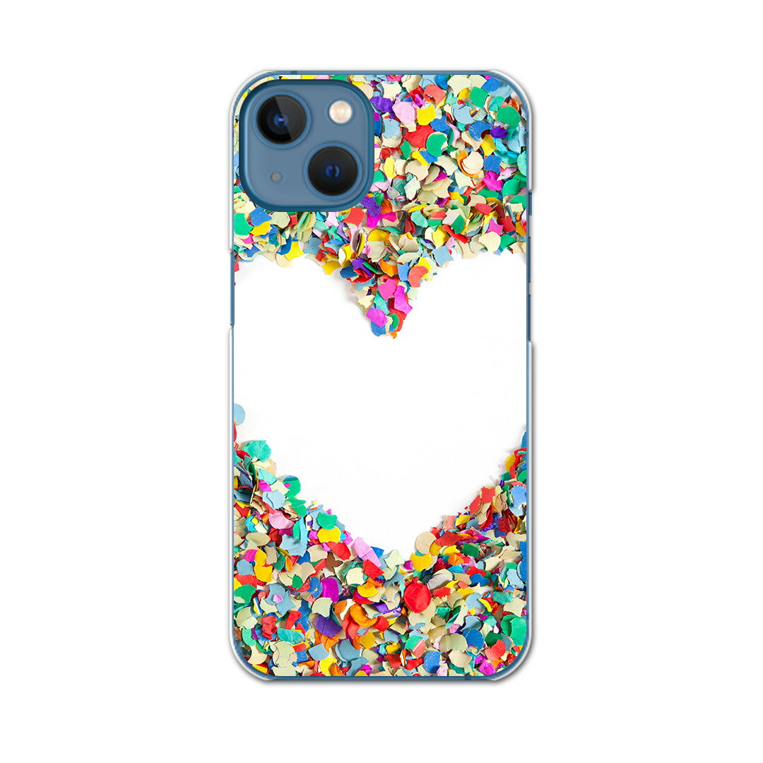 igcase iPhone13 Apple 6.1インチ 専用 各キャリア iPhone 13 共通対応 ハードケース スマホカバー カバー ケース pc ハードケース 005517 フラワー カラフル　ハート