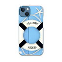 iphone14 6.1インチ tpu 各キャリア共通 スマホ カバー ケース スマホケース スマホカバー TPU ソフトケース 007502 水色 ヒトデ 浮き輪