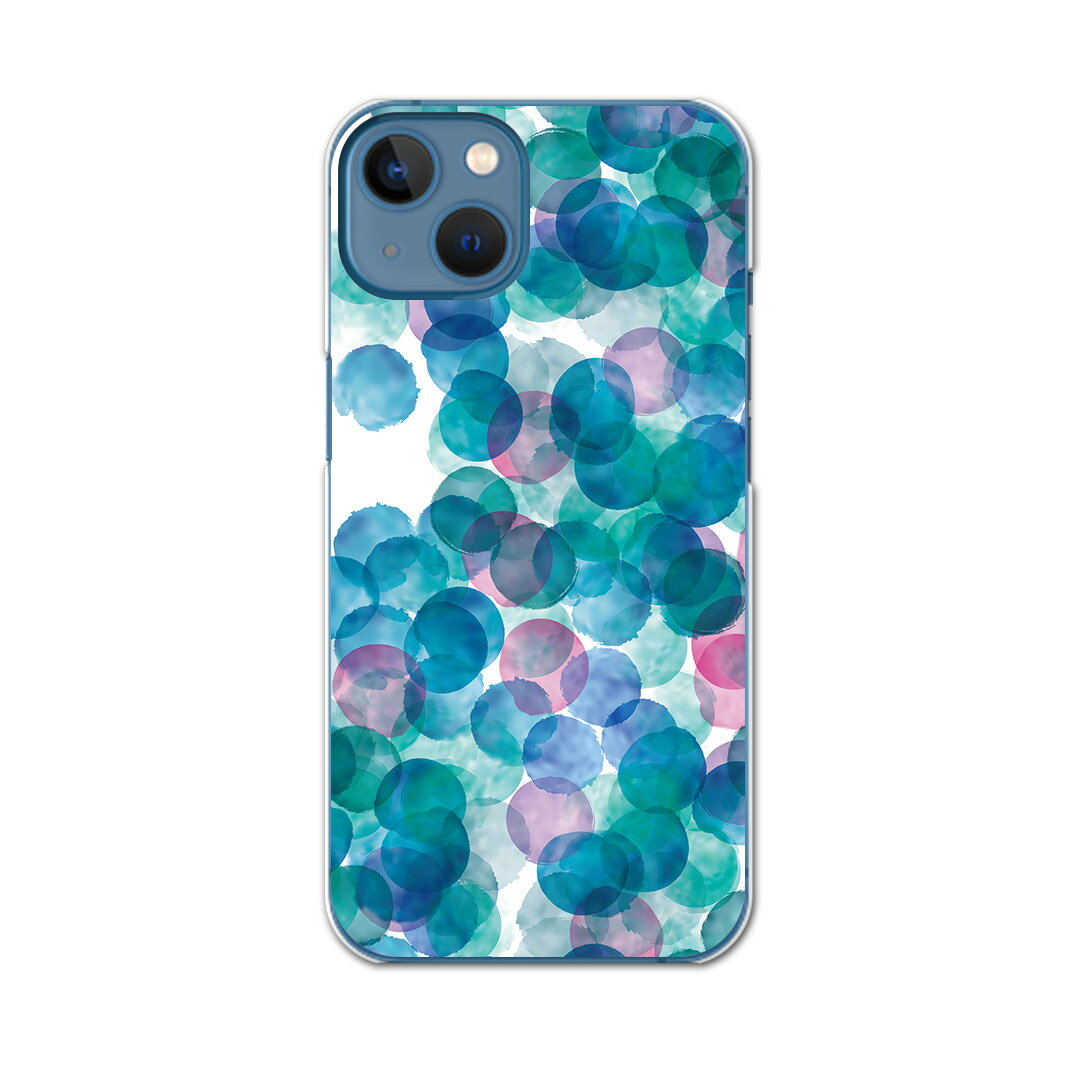 iphone14 6.1インチ tpu 各キャリア共通 スマホ カバー ケース スマホケース スマホカバー TPU ソフトケース 008584 クール 青　ブルー　模様　丸