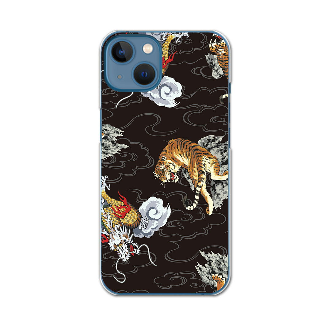iphone14 6.1インチ tpu 各キャリア共通 スマホ カバー ケース スマホケース スマホカバー TPU ソフトケース 011647 虎 龍 和柄