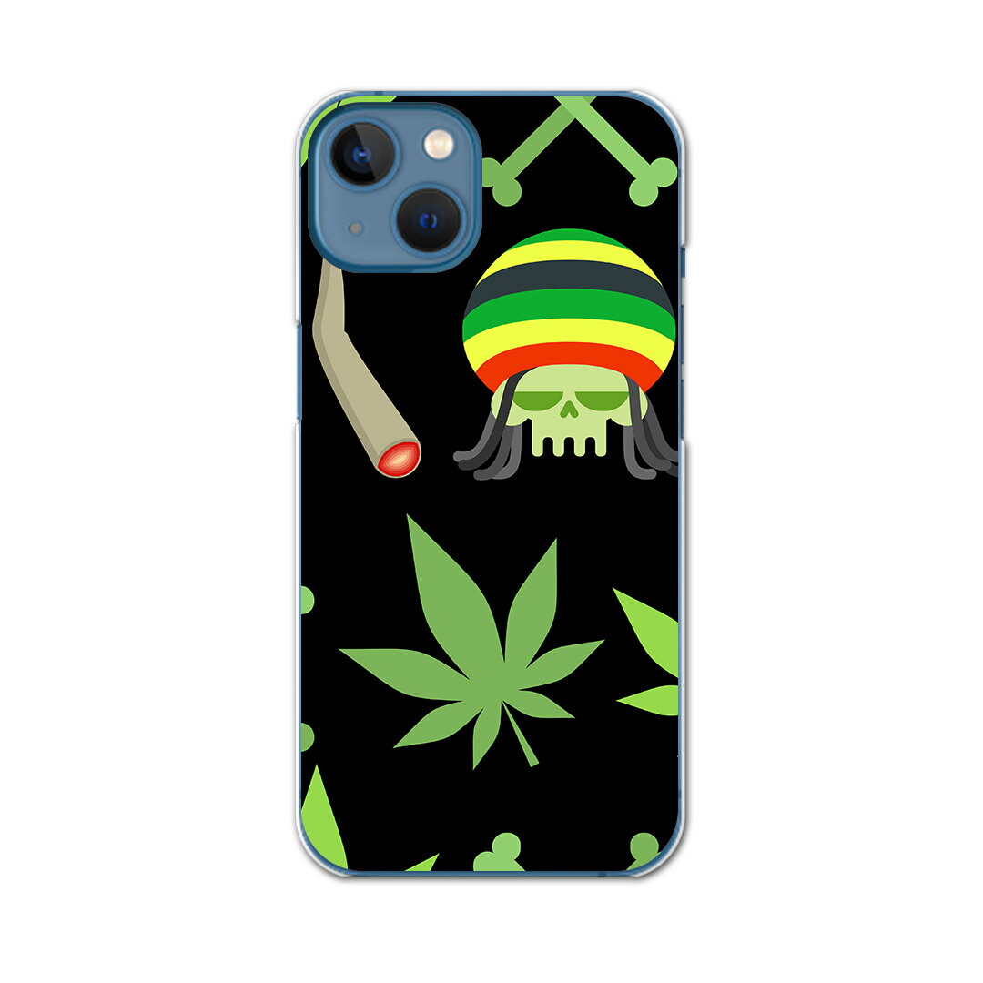 igcase iPhone13 Apple 6.1インチ 専用 各キャリア iPhone 13 共通対応 ハードケース スマホカバー カバー ケース pc ハードケース 011917 レゲエ　スカル　かっこいい