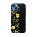 iphone14 6.1インチ tpu 各キャリア共通 スマホ カバー ケース スマホケース スマホカバー TPU ソフトケース 012314 黒 和柄 和(2)
