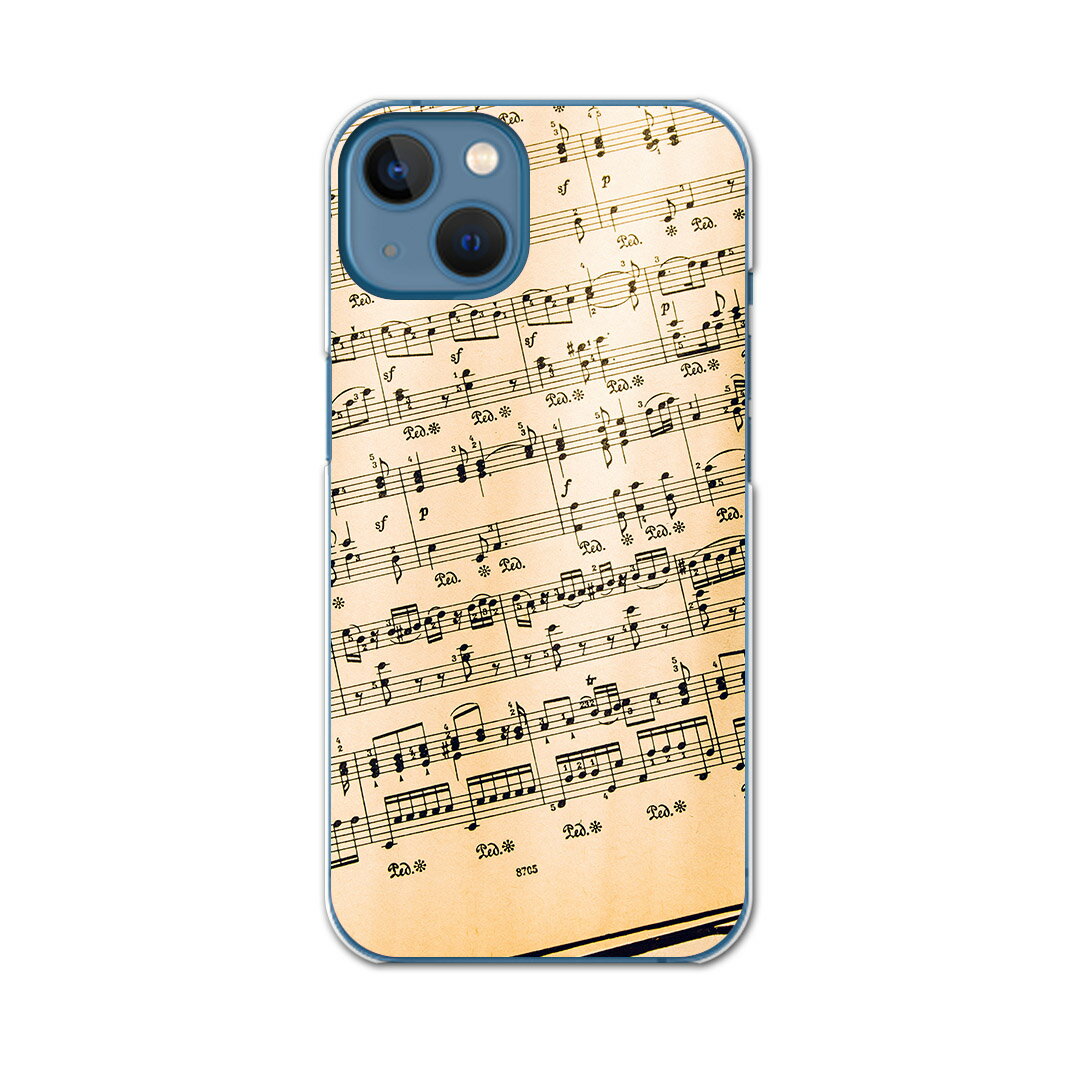 iPhone13 mini 5.4インチ 専用ハードケース アイフォン13 mini 用カバー igcase 各キャリア対応 スマホカバー カバー ケース pc ハードケース 007988 ユニーク 本 音符 楽譜 写真