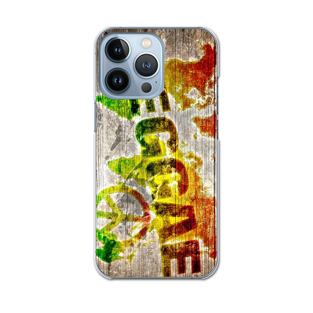 iPhone13 pro 6.1インチ 専用 プロ ハードケース iPhone13pro docomo ドコモ igcase 各キャリア対応 スマホカバー カバー ケース pc ハードケース 000144 その他 レゲエ　ラスタカラー　ピース
