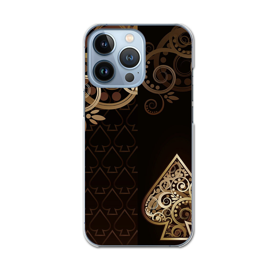 樂天商城 - iPhone13 pro 6.1インチ 専用 プロ ハードケース iPhone13pro docomo ドコモ igcase 各キャリア対応 スマホカバー カバー ケース pc ハードケース 000445 ラグジュアリー 黒　スペード