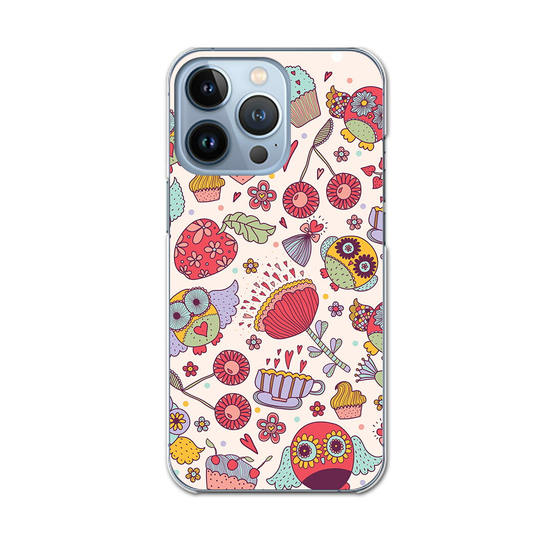 Rakuten - iPhone13 pro 6.1インチ 専用 プロ ハードケース iPhone13pro docomo ドコモ igcase 各キャリア対応 スマホカバー カバー ケース pc ハードケース 008887 ユニーク イラスト　ピンク　フクロウ　ハート