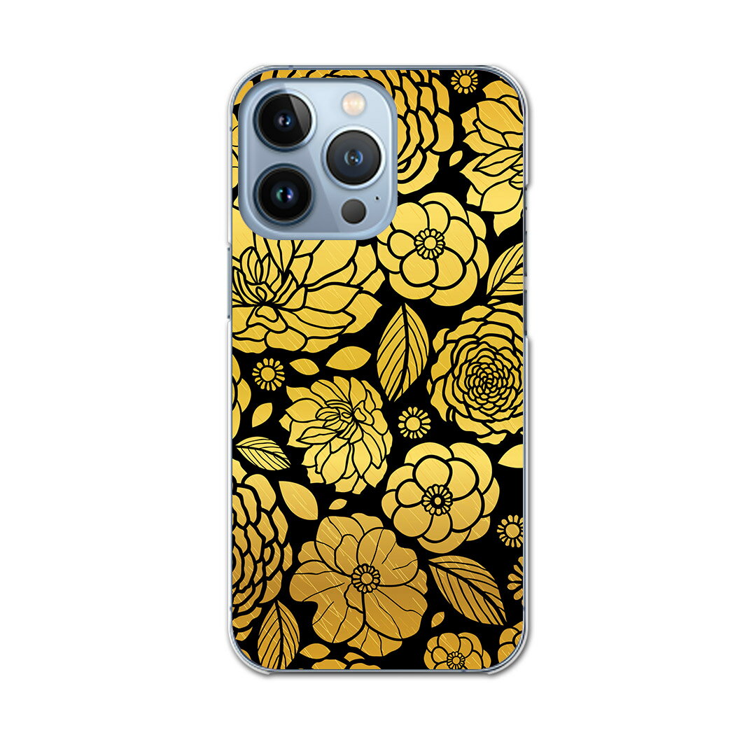 Rakuten - iPhone13 pro 6.1インチ 専用 プロ ハードケース iPhone13pro docomo ドコモ igcase 各キャリア対応 スマホカバー カバー ケース pc ハードケース 014144 花　フラワー　ゴールド