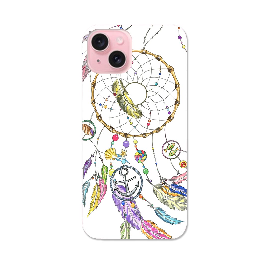 Rakuten - iPhone15 6.1インチ tpu 各キャリア共通 スマホ カバー ケース スマホケース スマホカバー TPU ソフトケース 010563 ドリームキャッチャー　羽　カラフル