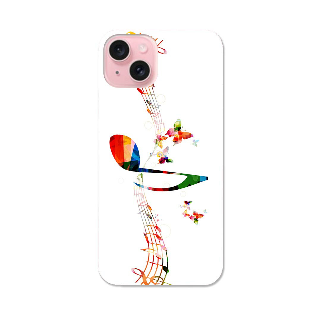 Rakuten - iPhone15 6.1インチ tpu 各キャリア共通 スマホ カバー ケース スマホケース スマホカバー TPU ソフトケース 015812 音楽　蝶　カラフル