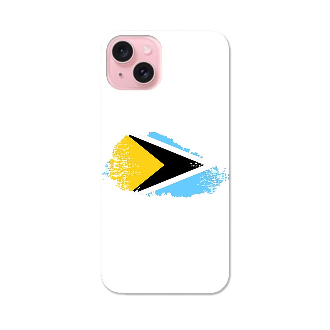 Mobile Phone Cases - iPhone15 6.1インチ tpu 各キャリア共通 スマホ カバー ケース スマホケース スマホカバー TPU ソフトケース 018933 国旗 saint_lucia セントルシア