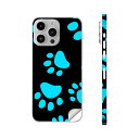 iPhone14 iPhone15 用 スキンシール 全面スキンシール フル 背面 側面 ステッカー 保護シール iphone14plus iphone14pro iphone14promax iphone15plus iphone15pro iphone15promax 各種対応 足跡 犬 模様 000063