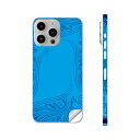 iPhone14 iPhone15 用 スキンシール 全面スキンシール フル 背面 側面 ステッカー 保護シール iphone14plus iphone14pro iphone14promax iphone15plus iphone15pro iphone15promax 各種対応 ダマスク ブルー 000795