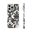 iPhone14 iPhone15 用 スキンシール 全面スキンシール フル 背面 側面 ステッカー 保護シール iphone14plus iphone14pro iphone14promax iphone15plus iphone15pro iphone15promax 各種対応 ダマスク モノトーン 000796