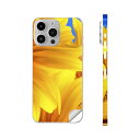 iPhone14 iPhone15 用 スキンシール 全面スキンシール フル 背面 側面 ステッカー 保護シール iphone14plus iphone14pro iphone14promax iphone15plus iphone15pro iphone15promax 各種対応 ひまわり 001397
