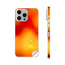 iPhone14 iPhone15 用 スキンシール 全面スキンシール フル 背面 側面 ステッカー 保護シール iphone14plus iphone14pro iphone14promax iphone15plus iphone15pro iphone15promax 各種対応 シンプル オレンジ 002162