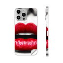 iPhone14 iPhone15 用 スキンシール 全面スキンシール フル 背面 側面 ステッカー 保護シール iphone14plus iphone14pro iphone14promax iphone15plus iphone15pro iphone15promax 各種対応 メイク 写真 赤 003525