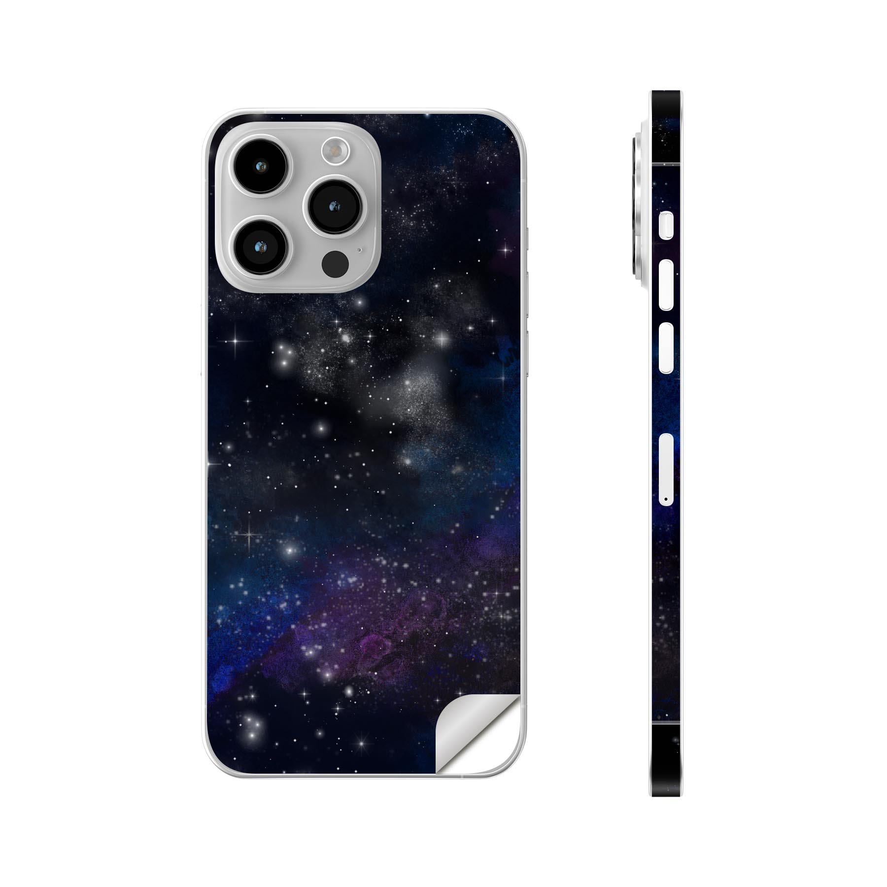 iPhone14 iPhone15 用 スキンシール 全面スキンシール フル 背面 側面 ステッカー 保護シール iphone14plus iphone14pro iphone14promax iphone15plus iphone15pro iphone15promax 各種対応 宇宙柄　020648