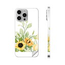 iPhone14 iPhone15 用 スキンシール 全面スキンシール フル 背面 側面 ステッカー 保護シール iphone14plus iphone14pro iphone14promax iphone15plus iphone15pro iphone15promax 各種対応 夏 花 向日葵 020796
