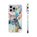 iPhone14 iPhone15 用 スキンシール 全面スキンシール フル 背面 側面 ステッカー 保護シール iphone14plus iphone14pro iphone14promax iphone15plus iphone15pro iphone15promax 各種対応 カラフル 鹿 動物 023199
