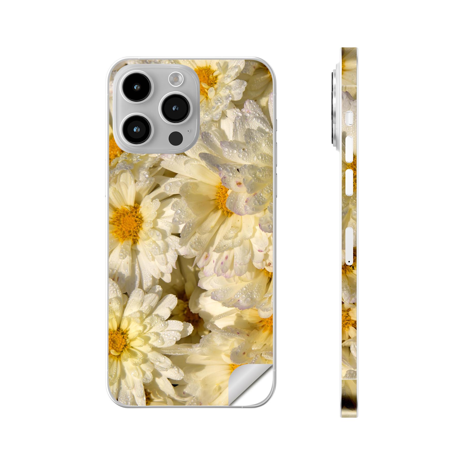 iPhone14 iPhone15 用 スキンシール 全面スキンシール フル 背面 側面 ステッカー 保護シール iphone14plus iphone14pro iphone14promax iphone15plus iphone15pro iphone15promax 各種対応 花　フラワー　写真　023315