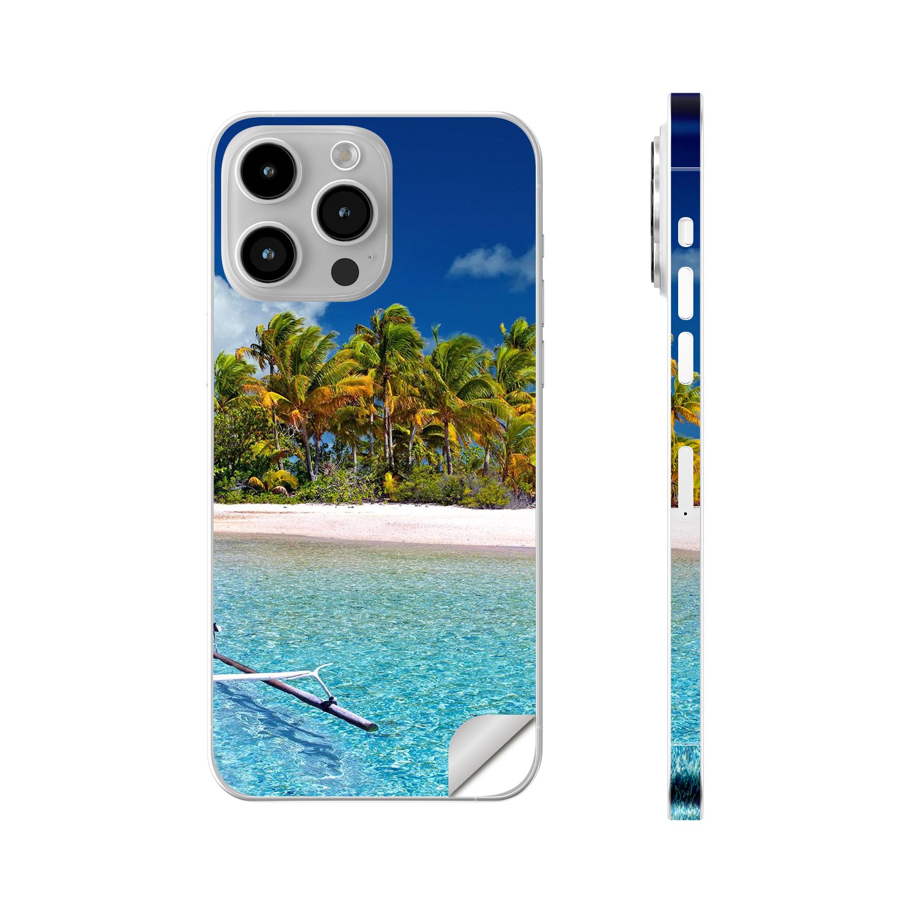 Mobile Phone - iPhone14 iPhone15 用 スキンシール 全面スキンシール フル 背面 側面 ステッカー 保護シール iphone14plus iphone14pro iphone14promax iphone15plus iphone15pro iphone15promax 各種対応 海　写真　　023689
