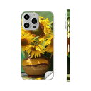 iPhone14 iPhone15 用 スキンシール 全面スキンシール フル 背面 側面 ステッカー 保護シール iphone14plus iphone14pro iphone14promax iphone15plus iphone15pro iphone15promax 各種対応 花 フラワー ひまわり 023835