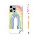 iPhone14 iPhone15 用 スキンシール 全面スキンシール フル 背面 側面 ステッカー 保護シール iphone14plus iphone14pro iphone14promax iphone15plus iphone15pro iphone15promax 各種対応 虹 カラフル 絵具 031716
